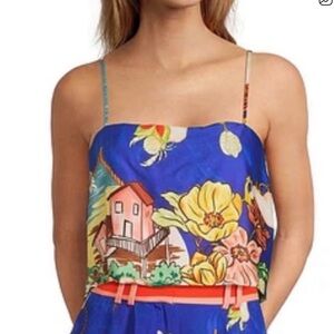 New Antonio Melani Callista Ocean Sea La Vie Coordinating Blouse Size 2 NWT